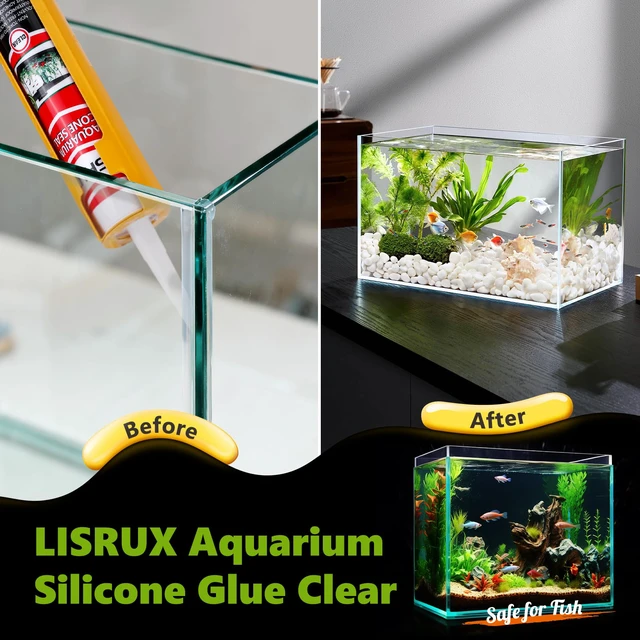 Alt view image 5 of 7 - 4 Pack Aquarium Silicone Clear Sealant, High Elasticity, Safe for Fish,Fast Curing Waterproof Aquarium Safe Silicone,10 Fl Oz Non-Toxic Fish Tank Safe Sealant,Strong Adhesion