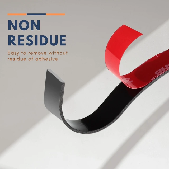 Alt view image 4 of 7 - Black Double Sided Foamided Foam Tape, 2 in x 10 ft Waterproof Adhesive Waterproof Foam Tape for Automotive Trim, Home Decor, Metal, Glass, And Plastic. Strong Hold for Indoor and Outdoor Use