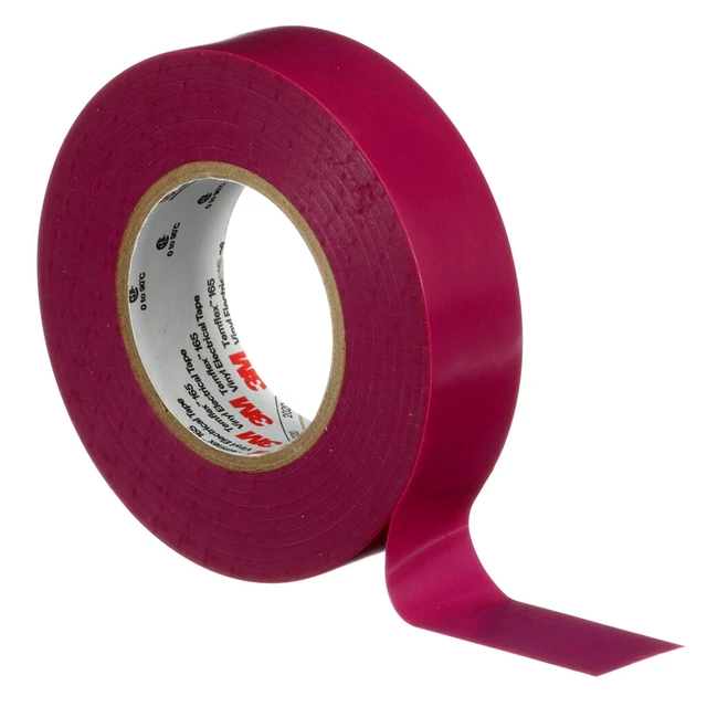 Alt view image 3 of 6 - Temflex Vinyl Electrical Tape 165, 3/4 in x 60 ft, Purple, 10 Roll Pack Multi-Purpose, 19 mm x 18 m