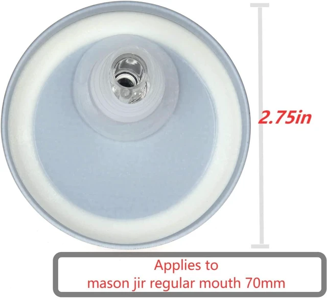 Alt view image 7 of 7 - Mason Jar Pour Spouts. free flow Mason Jar Pour Spouts, mason jar for spout regular mouth size 70mm dispenser germination cover. Suitable for any liquid. LeakProof 10Pack + 20 Black Lid Caps (10