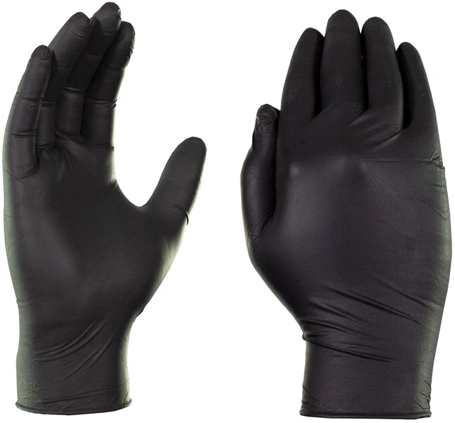Alt view image 2 of 7 - Black 3 mil Nitrile Disposable Gloves Latex Free Non Sterile Medical | Exam Grade Gloves for Veterinary and Dental, Ideal for Use as Tattoo gloves for Tattooing, Bulk Purchasing Options Available