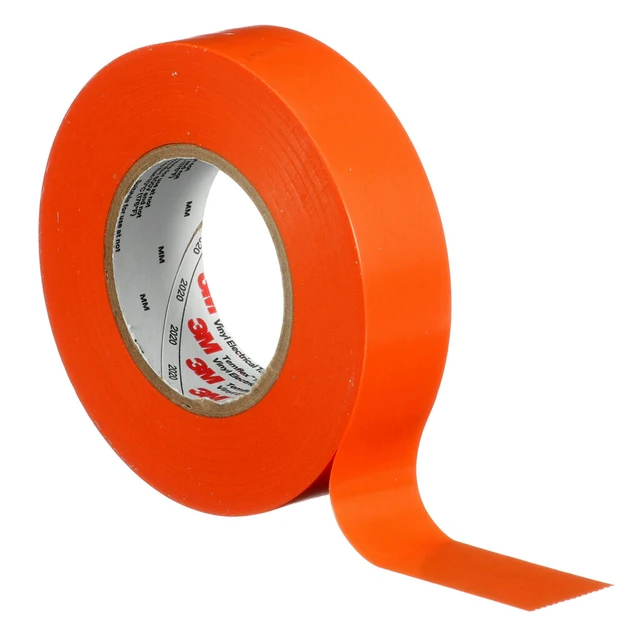 Alt view image 3 of 6 - Temflex Vinyl Electrical Tape 165, 3/4 in x 60 ft, Orange, 10 Roll Pack Multi-Purpose, 19 mm x 18 m