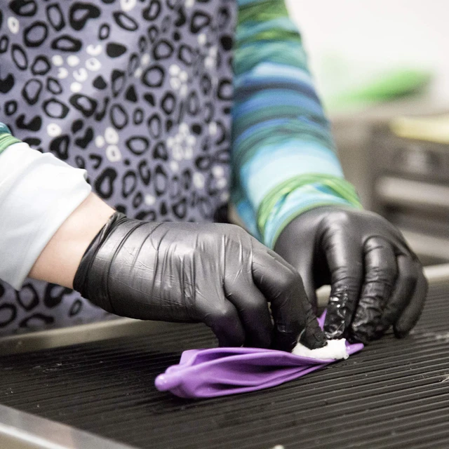 Alt view image 6 of 7 - Black 3 mil Nitrile Disposable Gloves Latex Free Non Sterile Medical | Exam Grade Gloves for Veterinary and Dental, Ideal for Use as Tattoo gloves for Tattooing, Bulk Purchasing Options Available