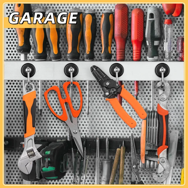 Alt view image 3 of 7 - Magnet Hooks Heavy Duty, 100 LBS Strong Magnetic Hook, 12 Pack Heavy Duty Magnetic Hooks for Hanging, Garage, Kitchen, Grill, Cruise Ship Essentials
