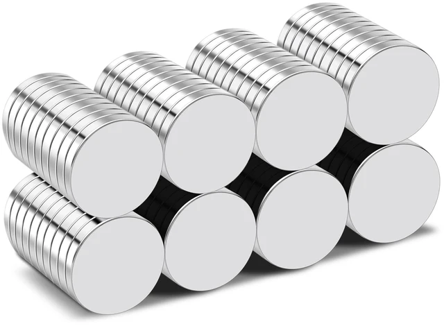 Main image of 80Pcs Small Strong Neodymium Disc Magnets, 12x3mm Rare Earth Fridge Magnets for 3D Printing, Crafts, Office, DIY, Whiteboard, Scientific Models, School