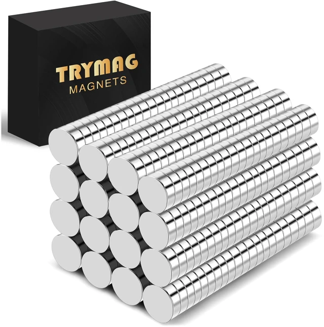 Main image of Small Strong Round Rare Earth Magnets, 300Pcs, 8x2mm Disc Neodymium Magnets for 3D Printing, Whiteboard, Fridge, Office, crafts, Hobbies,Dry Erase Board