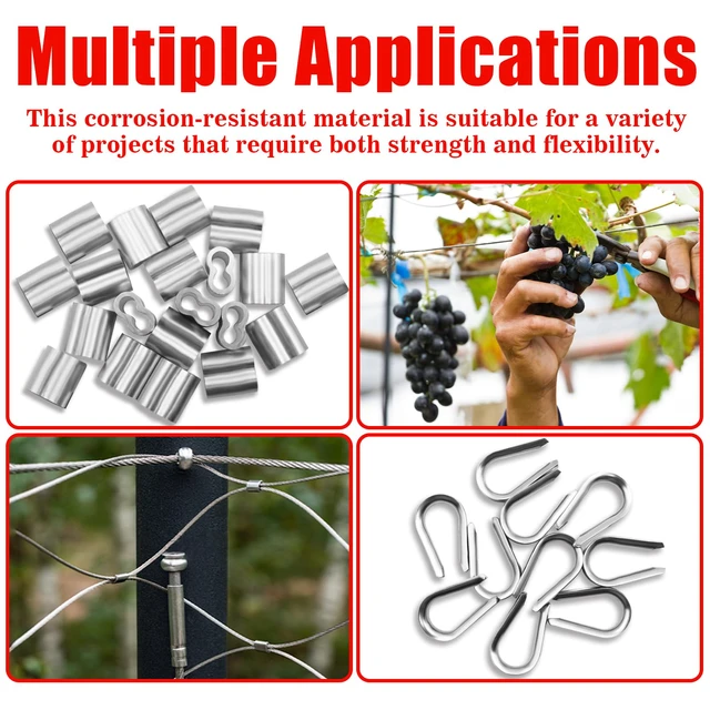 Alt view image 5 of 7 - Vinyl Coated Galvanized Steel Wire Rope 3/16" PVC Covered Steel Cable 50ft/100ft/150ft/200ft, Ideal String Light Hanging Cable