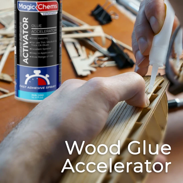 Alt view image 3 of 7 - Super Glue Accelerator, CA Glue Activator, 4 Pack-16.9 fl oz Cyanoacrylate Adhesive Activator; Fast-Curing Formula; Spray, Cyanoacrylate Super Glue Accelerator Spray, Adhesive Activator