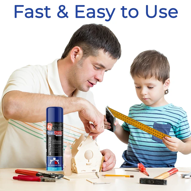 Alt view image 4 of 7 - Super Glue Accelerator, CA Glue Activator, 4 Pack-16.9 fl oz Cyanoacrylate Adhesive Activator; Fast-Curing Formula; Spray, Cyanoacrylate Super Glue Accelerator Spray, Adhesive Activator