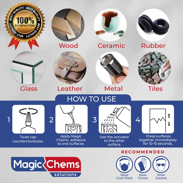 Alt view image 2 of 7 - Super Glue Accelerator, CA Glue Activator, 4 Pack-16.9 fl oz Cyanoacrylate Adhesive Activator; Fast-Curing Formula; Spray, Cyanoacrylate Super Glue Accelerator Spray, Adhesive Activator