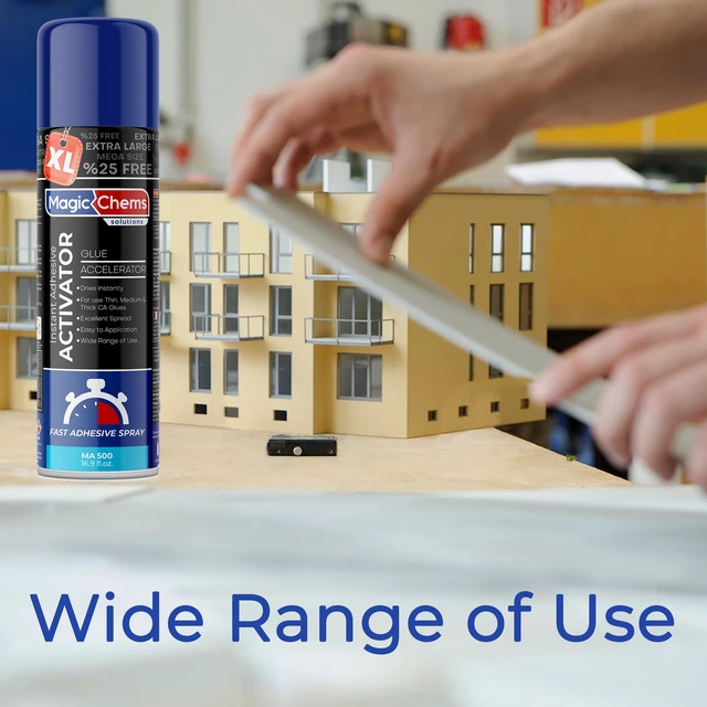 Alt view image 7 of 7 - Super Glue Accelerator, CA Glue Activator, 4 Pack-16.9 fl oz Cyanoacrylate Adhesive Activator; Fast-Curing Formula; Spray, Cyanoacrylate Super Glue Accelerator Spray, Adhesive Activator