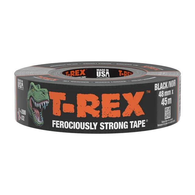 Alt view image 3 of 7 - Tape Heavy Duty Duct Tape with UV Resistant & Waterproof Backing for Ferociously Strong Repairs, 1.88" x 50 yd, Black, 1 Roll