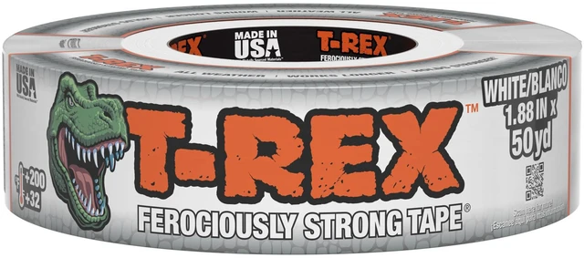 Alt view image 2 of 7 - Tape Heavy Duty Duct Tape with UV Resistant & Waterproof Backing for Ferociously Strong Repairs, 1.88" x 50 yd, White, 1 Roll