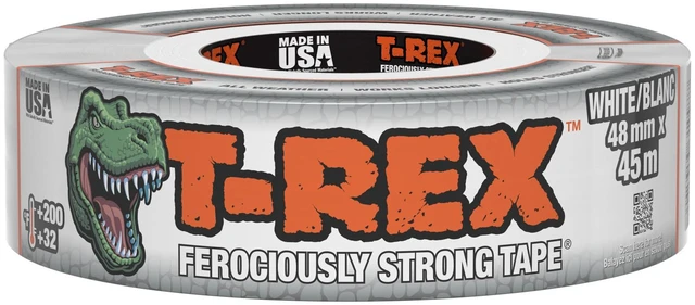 Alt view image 3 of 7 - Tape Heavy Duty Duct Tape with UV Resistant & Waterproof Backing for Ferociously Strong Repairs, 1.88" x 50 yd, White, 1 Roll