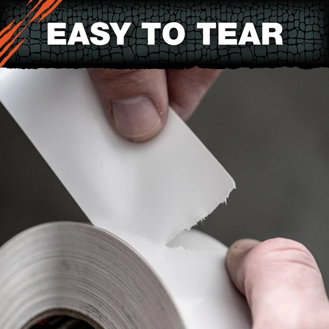 Alt view image 5 of 7 - Tape Heavy Duty Duct Tape with UV Resistant & Waterproof Backing for Ferociously Strong Repairs, 1.88" x 50 yd, White, 1 Roll