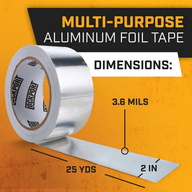 Alt view image 2 of 7 - Aluminum Foil Tape 2 in x 450 Ft - 6 Pack HVAC Duct Tape | Heat Resistant & Waterproof Professional Grade Aluminum HVAC Tape for Sealing/Dryer Vent/Heat Insulation/Ductwork Repairs