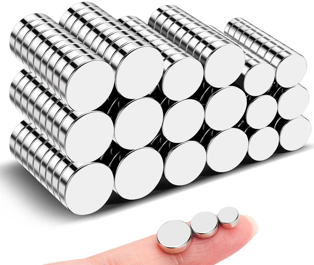 Main image of 180P Rare Earth Magnets 3 Sizes Small Magnets, 6x3mm 8x3mm 10x3mm Tiny Neodymium Magnet for Crafts, DIY, Nail Cutter