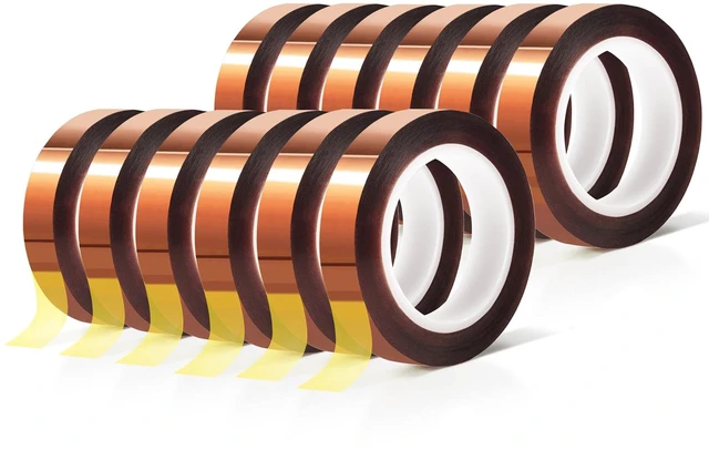 Main image of 12 Rolls 10mm x16m(52FT) Heat Tape High Temperature Heat Resistant Tape Heat Transfer Tape for Heat Sublimation Press Vinyl,No Residue
