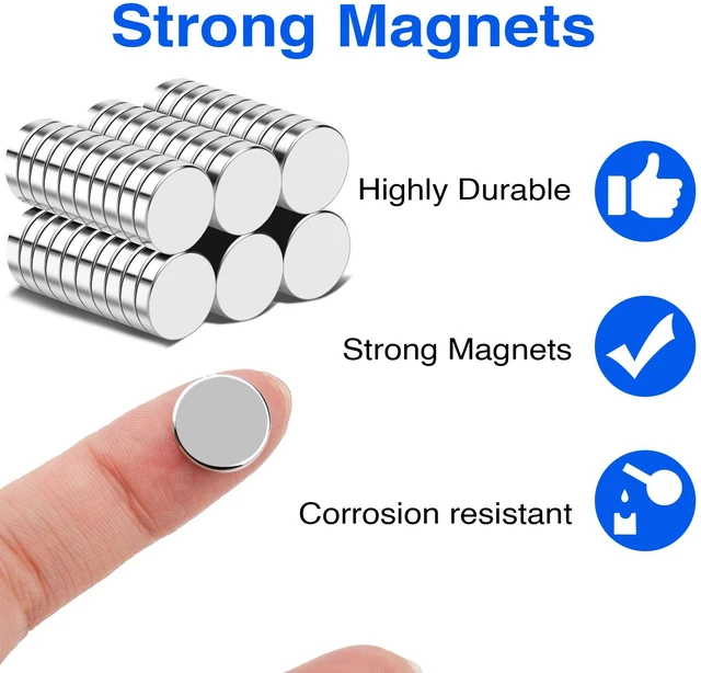 Alt view image 5 of 7 - 60Pcs Strong Rare Earth Magnets, 12x3mm Small Refrigerator Magnet Round Neodymium Disc Magnets for Crafts, Whiteboard, Scientific Models, Dry Erase Board, Office
