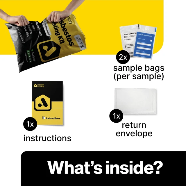 Alt view image 5 of 5 - Asbestos Test Kit - Sample Only Testing - 72hr (3 Business Day) NVLAP lab Result with lab Testing fee Included. (1 Samples)