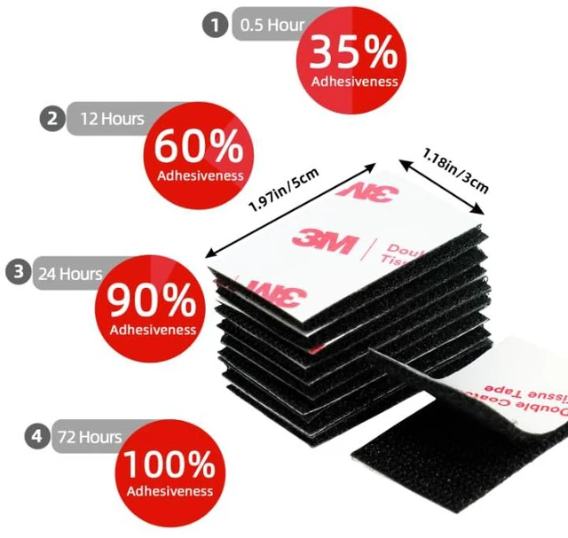 Alt view image 2 of 7 - Hook and Loop Tape 2in x 10ft, Mounting Tape Heavy Duty Adhesion Slef Adhesive Interlocking Strip, Back Adhesive Mounting Strips, Reclosable Sticky Back, Double Sided Carpet & Rug Fixation