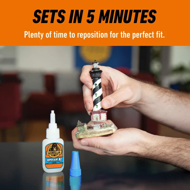 Alt view image 7 of 7 - Super Glue XL, Clear, All Purpose, 25 g, 2-Pack Bonds Glass, Plastic, Wood, and More, Fast Setting, Anti-Clog Cap, Ideal for Projects and Repairs