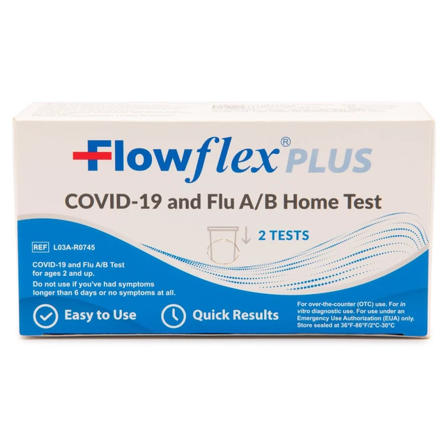 Main image of COVID & Flu Home Test (2 Tests) Rapid Results in 15 Minutes, Trusted OTC COVID-19 & Flu A/B Testing Kit, FSA and HSA Eligible, Easy to Use & No Discomfort