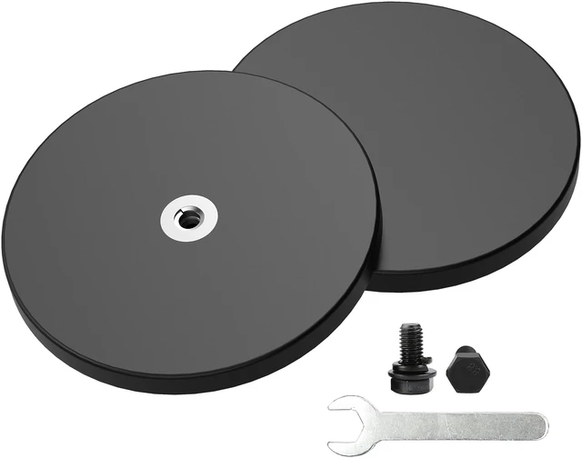 Main image of 2 Pieces Strong Rubber Coated Mounting Magnets 120 LB Anti-Scratch, Over 120 LB Adhesive Power, with M6 Thread Hole and Bolts