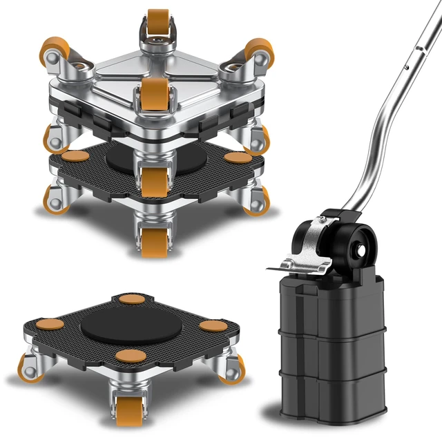 Main image of Furniture Mover with Wheels & Aux. Lifter-Black Connect Dolly Pro 360° Rotation Wheels Furniture Dolly for Moving Sliding Heavy Furniture, Appliances, 880 LB Max Load Capacity