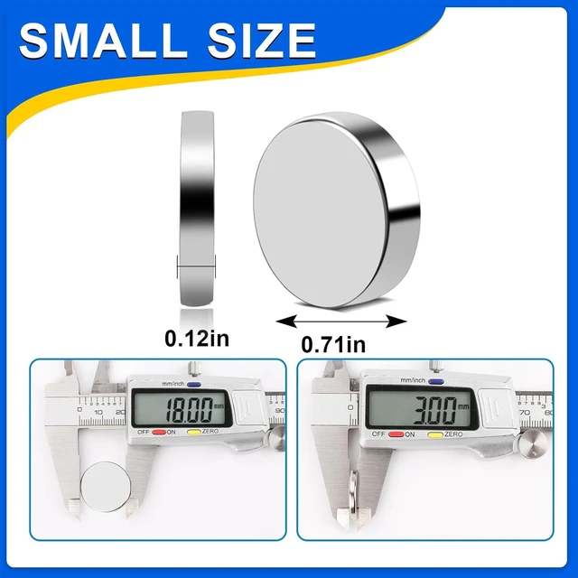 Alt view image 2 of 7 - 40 Pack Small Magnets, 18x3mm Refrigerator Magnets Rare Earth Magnets Neodymium Magnets for Crafts, Whiteboard, Kitchen Cabinet