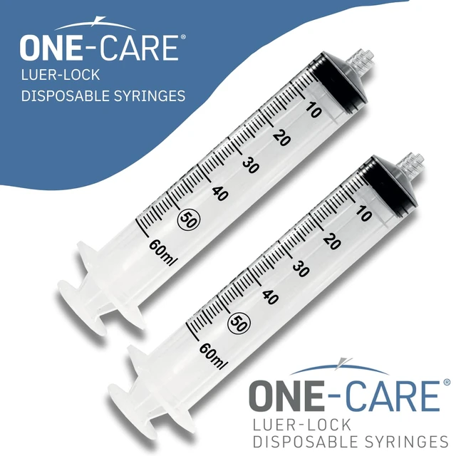 Alt view image 7 of 7 - Luer-Lock Syringe, 60 mL, 60 Count, Blister-Packed Secure Luer-Lock Tip, Precise Dosing Graduation, High-Transparency Barrel, Smooth Plunger Action