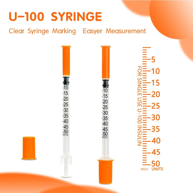 Alt view image 3 of 6 - 0.5ml/cc 29G 1/2 Inch Syringes, Disposable Syringe, Individual Wrapped, Box of 100