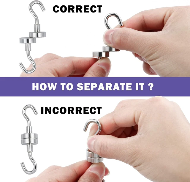 Alt view image 5 of 7 - 28 Pack Magnetic Hooks, 30Lbs Magnet Cruise Hook Heavy Duty with Epoxy Coating for Refrigerator, Cruise, Grill, Kitchen,Home