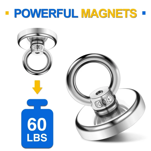 Alt view image 4 of 7 - Magnetic Hooks with Countersunk Hole Eyebolt 60LBS 20Pack Heavy Duty Magnet, Rare Earth Neodymium Magnets,for Workplace, Home, Kitchen, Office and Garage