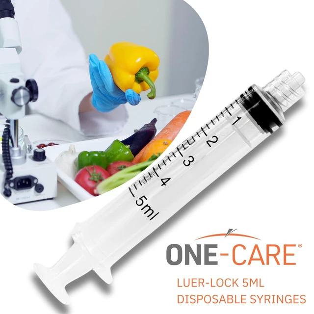 Alt view image 4 of 7 - MediVena 5ml Luer-Lock Syringes, Sterile, 100/bx Blister-Packed Syringes 5cc (Pack of 2)