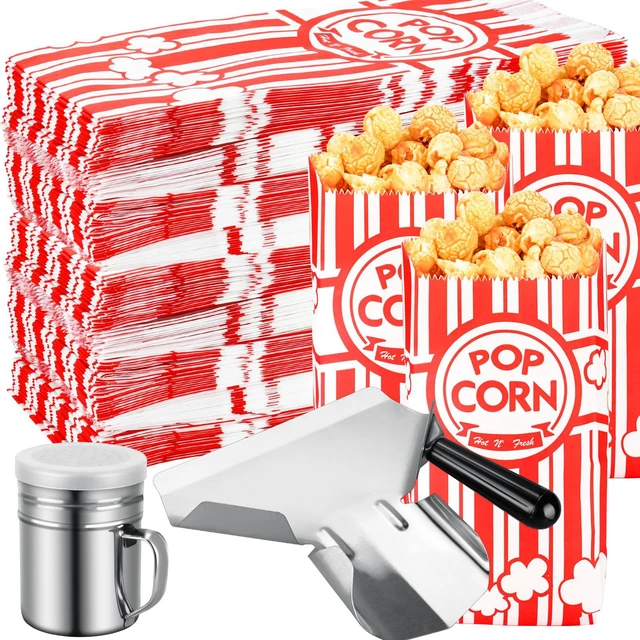 Main image of 402 Pcs Popcorn Bags with Popcorn Scoop and Salt Shaker,1 oz Small Pop Corn Bags Popcorn Bags Individual Servings for Popcorn Machine Supplies Party Movie Night Theater