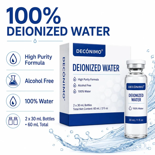 Alt view image 2 of 5 - Deionized Water, 2 Pack 30 mL Glass Vials, 100% Pure Alcohol-Free