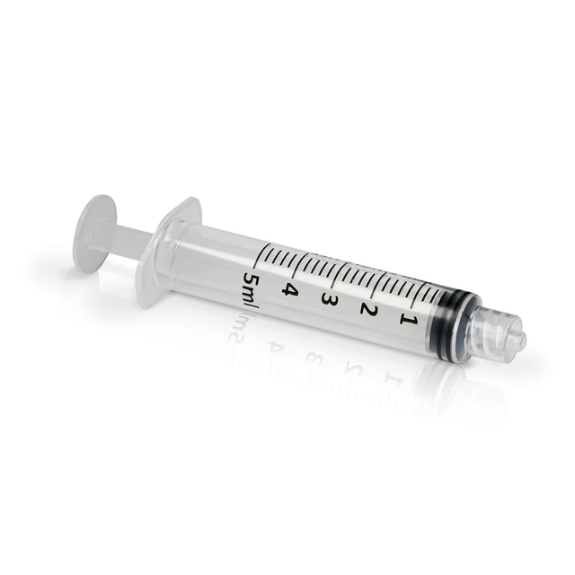 Alt view image 6 of 7 - MediVena 5ml Luer-Lock Syringes, Sterile, 100/bx Blister-Packed Syringes 5cc (Pack of 2)