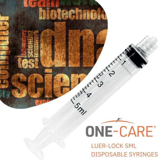 Alt view image 7 of 7 - MediVena 5ml Luer-Lock Syringes, Sterile, 100/bx Blister-Packed Syringes 5cc (Pack of 2)
