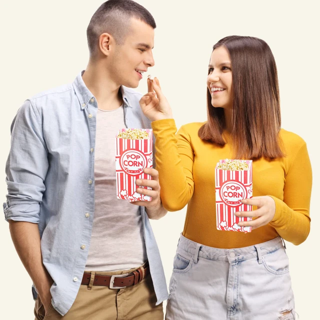 Alt view image 7 of 7 - 402 Pcs Popcorn Bags with Popcorn Scoop and Salt Shaker,1 oz Small Pop Corn Bags Popcorn Bags Individual Servings for Popcorn Machine Supplies Party Movie Night Theater