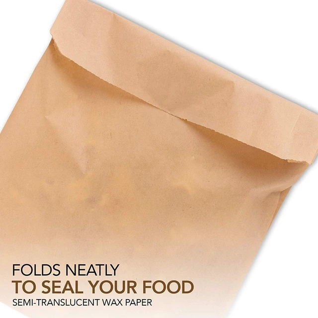 Alt view image 6 of 7 - Paper Sandwich Bags Kraft Brown (125 Pack) Food Grade Bags with White Round Stickers for Sealing - Unbleached Compostable Natural Kraft Paper Bags for Bakery Cookies, Treats, Snacks, Sandwiches