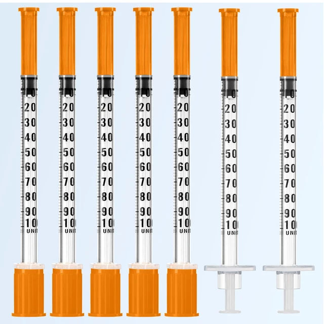 Alt view image 7 of 7 - 1ml 30G 5/16" (8mm) Syringe, Lab Syringes Individually Wrapped, Pack of 100