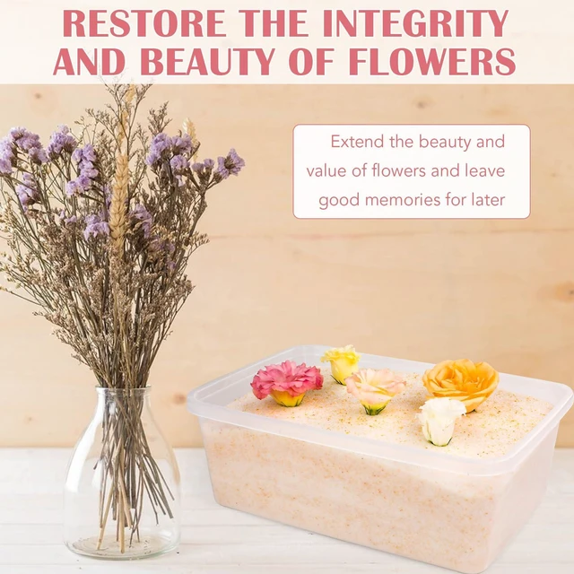 Alt view image 6 of 7 - Silica Gel Flower Drying, 8LBS Flower Drying Silica Gel Crystals Color Indicating Flower Preservation Kit Contains Flowers Desiccant, Brush, Gloves, Plastic Box