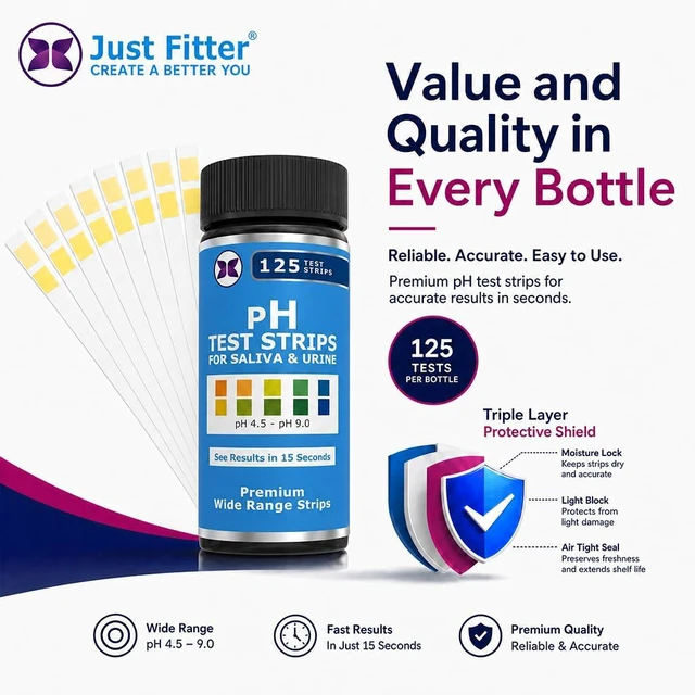 Alt view image 2 of 7 - pH Test Strips for Testing Alkaline and Acid Levels in The Body. Track & Monitor Your pH Level Using Saliva and Urine. pH Tester for Highly Accurate Results in Seconds