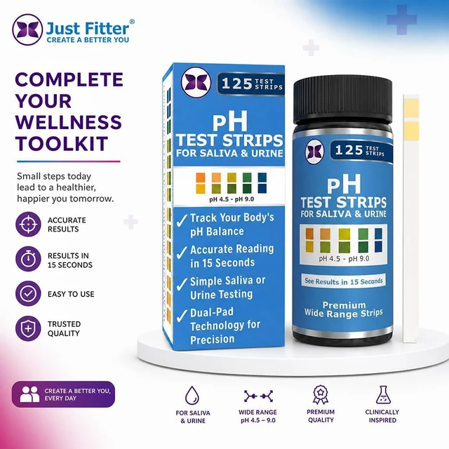 Alt view image 4 of 7 - pH Test Strips for Testing Alkaline and Acid Levels in The Body. Track & Monitor Your pH Level Using Saliva and Urine. pH Tester for Highly Accurate Results in Seconds
