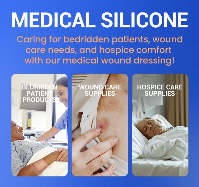 Alt view image 6 of 6 - Large Waterproof Bandages 3x3 Silicone Foam Dressing Sensitive Skin, 10 PCS Wound Dressing, Adhesive Cohesive Pad with Border, First Aid, Post Surgical and Trauma Care, Burn Care