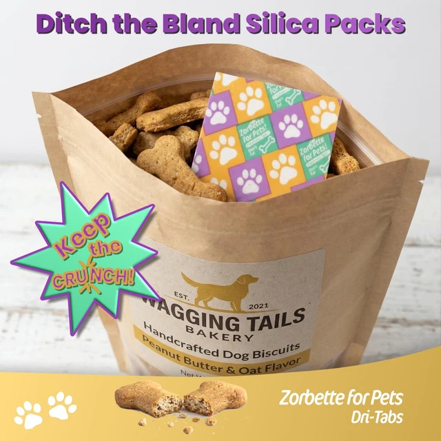Alt view image 4 of 7 - Paw Print Edition Food-Safe Desiccant Dri-Tabs 500 Count Sustainable Moisture Absorbers for Pet Bakeries, Baked Dog Biscuits, and Dehydrated Treats Extends Shelf Life & Preserves Crunch