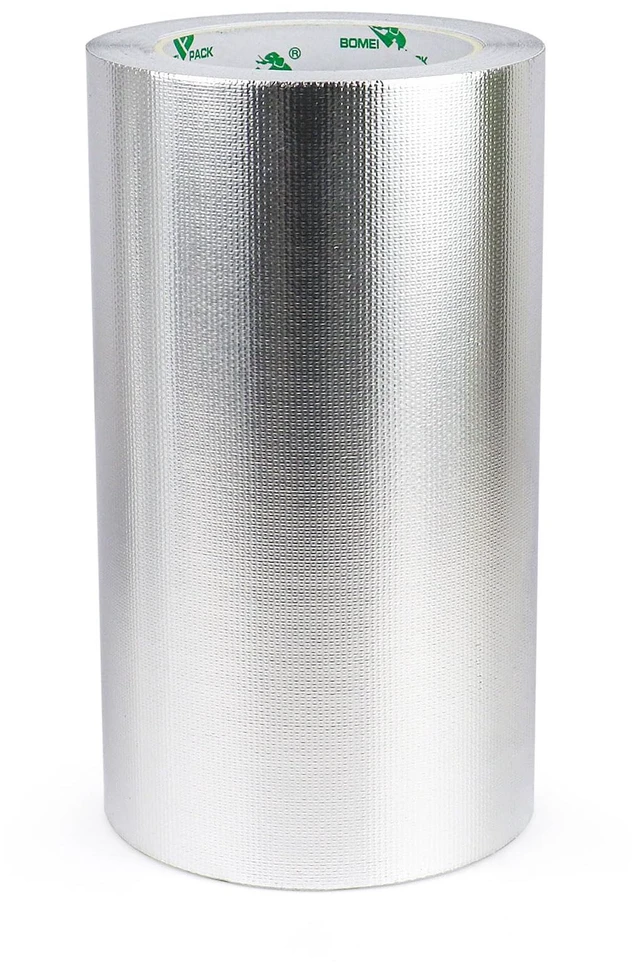 Main image of Adhesive Aluminum Foil Heat Shield Tape 1Pack 8inch x 66ft, Barrier Fiberglass Thermal Insulation Reflective Material High Temp Protectionn