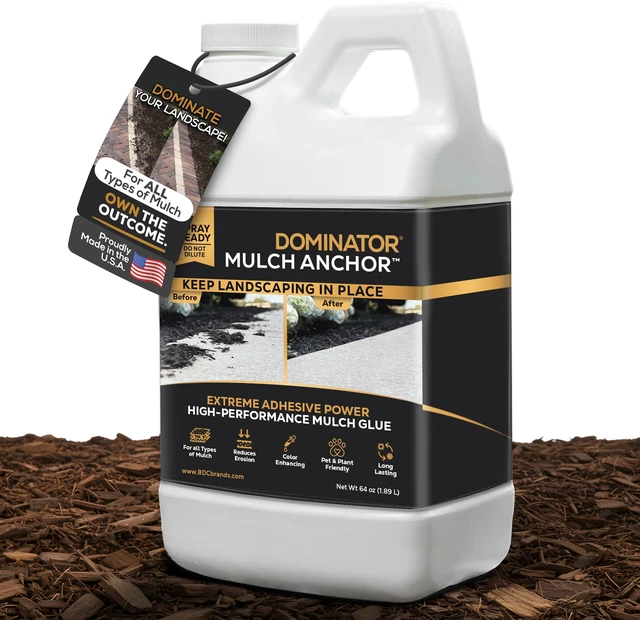 Main image of Mulch Anchor 64oz - Mulch Glue for Landscaping | Mulch Glue Spray for Rubber Mulch, Wood Chips, Pine Straw, Cedar & Cypress | Ready to Spray Heavy Duty Landscape Glue