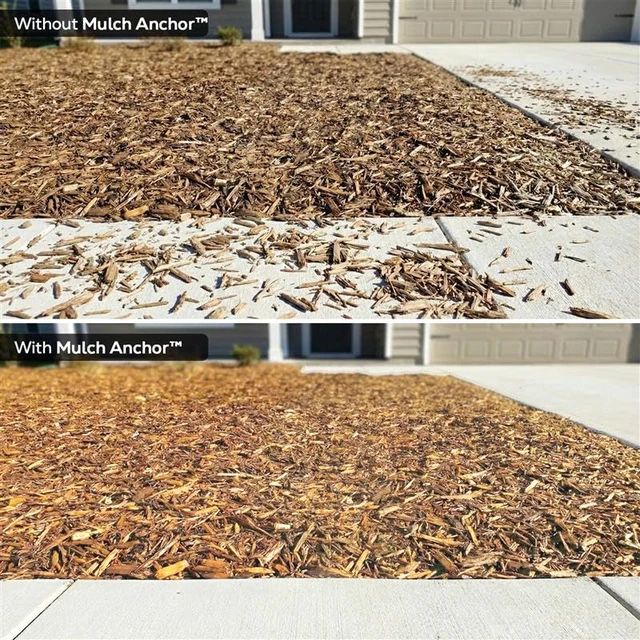 Alt view image 3 of 7 - Mulch Anchor 64oz - Mulch Glue for Landscaping | Mulch Glue Spray for Rubber Mulch, Wood Chips, Pine Straw, Cedar & Cypress | Ready to Spray Heavy Duty Landscape Glue